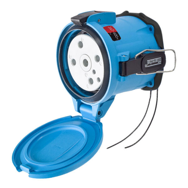 33-94147-262 - DS100 RECEPTACLE POLY BLUE SIZE 5 TYPE 4X 3P+N+G 100A 347/600 VAC 60 Hz +2 AUX